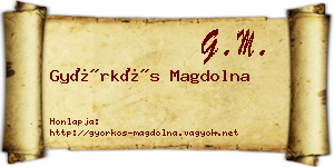 Györkös Magdolna névjegykártya