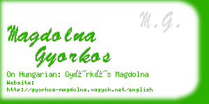 magdolna gyorkos business card